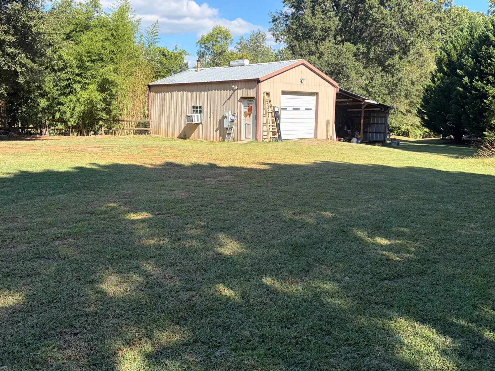 The same yard finished as lawn, an Apex job
